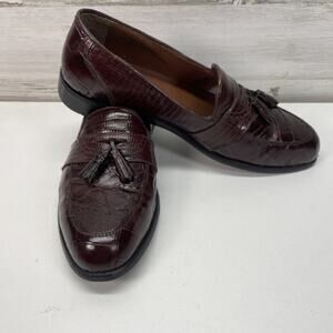 Vintage Stacy Adams Men's Genuine Snakeskin Dress Shoes Slip on US Size 11.5 EUC